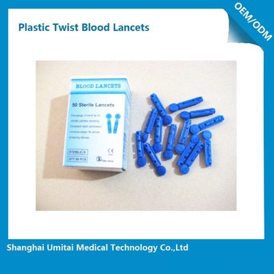 Chirurgische Wegwerfblut-Lanzetten für den Blutzucker, der Plastik prüft